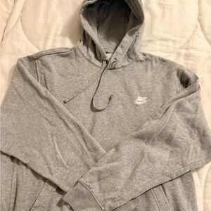 Nike Men's Light Gray Hoodie